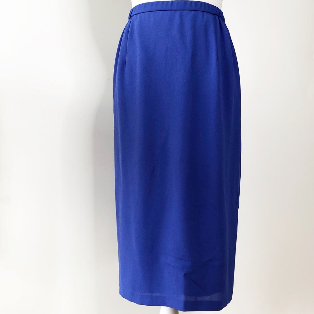 Maggie Sheperd Skirt Fully Lined Blue Elastic Waist Midi Large Australian